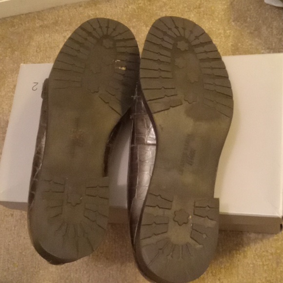 Anne Klein 2 iflex Aklange Pewter Short Heeled Loafer Style w box - Picture 3 of 12